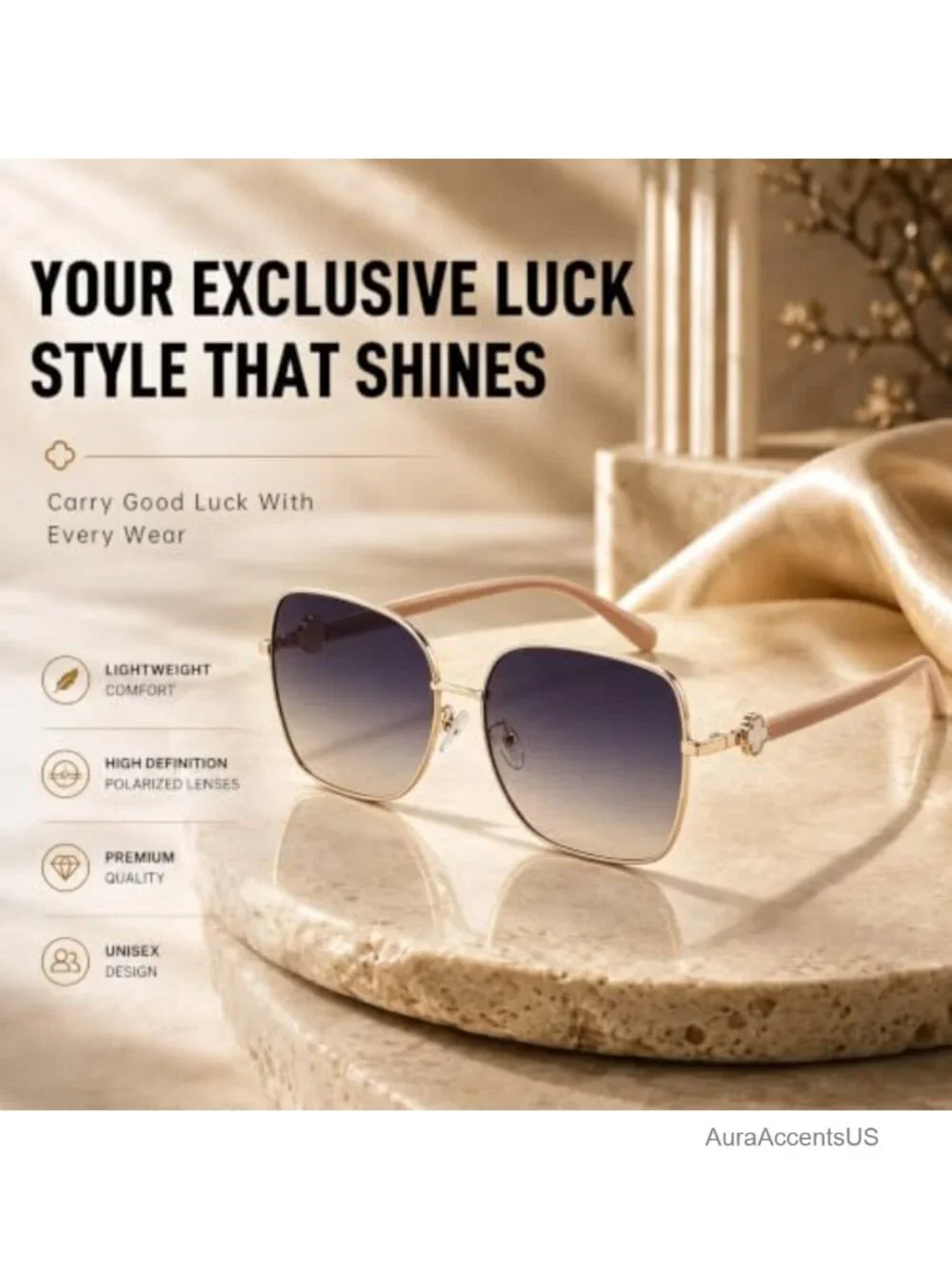 Polarized UV400 Oversized Round Metal Sunglasses for Driving